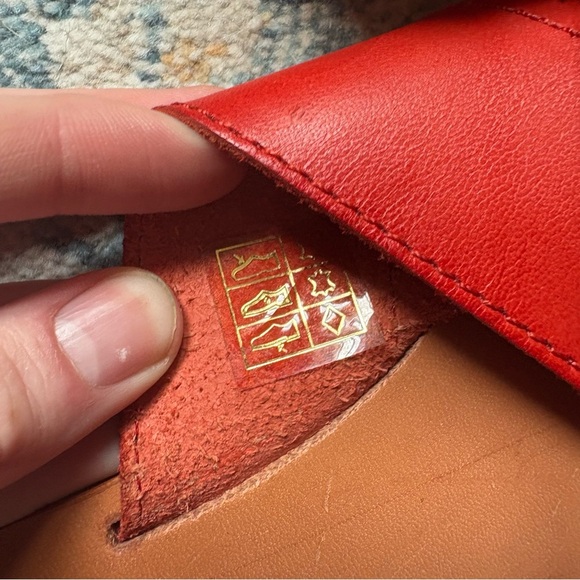 Nantucket Sole Genuine Leather Slide Sandals in Red Summer Women’s Size 39 US 9 - Picture 6 of 6